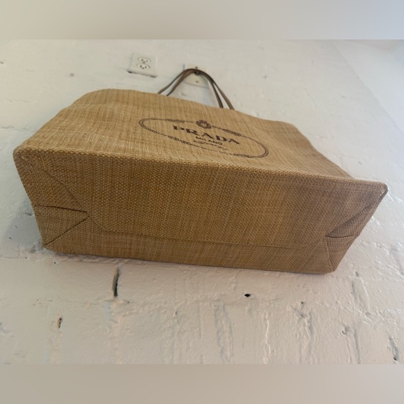 Prada Raffia Beige Tote Bag - Capri Exclusice - Picture 5 of 6